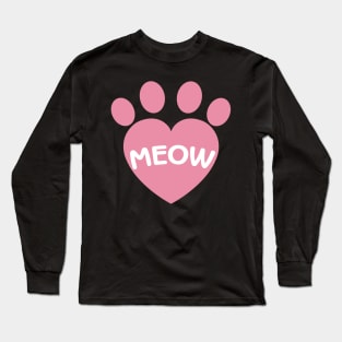 Meow heart Long Sleeve T-Shirt